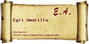Egri Amarilla névjegykártya